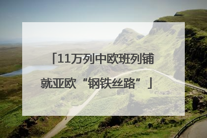 11万列中欧班列铺就亚欧“钢铁丝路”