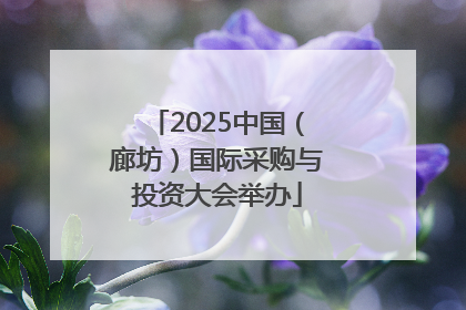 2025中国（廊坊）国际采购与投资大会举办