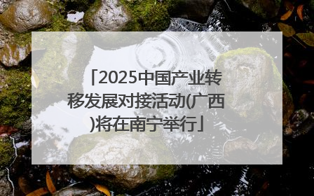 2025中国产业转移发展对接活动(广西)将在南宁举行