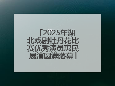 2025年湖北戏剧牡丹花比赛优秀演员惠民展演圆满落幕