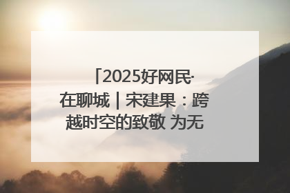 2025好网民·在聊城｜宋建果：跨越时空的致敬 为无名烈士“正名”