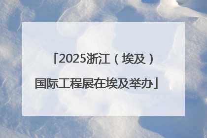 2025浙江（埃及）国际工程展在埃及举办