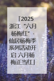 2025浙江“六月杨梅红”·仙居杨梅季系列活动开启 六月杨梅正当红