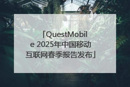 QuestMobile 2025年中国移动互联网春季报告发布